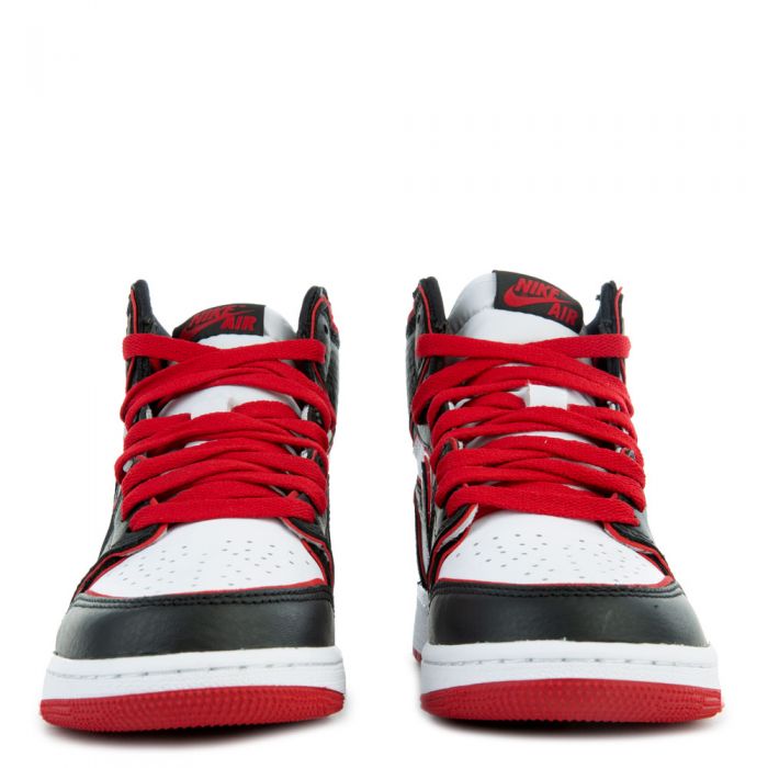 (GS) Air Jordan 1 Retro High OG Black/Gym Red-White