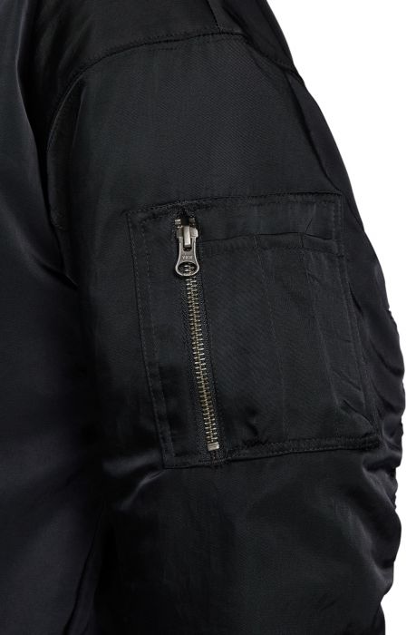 Sportswear Reversible Varsity Bomber Jacket Black/Black/White