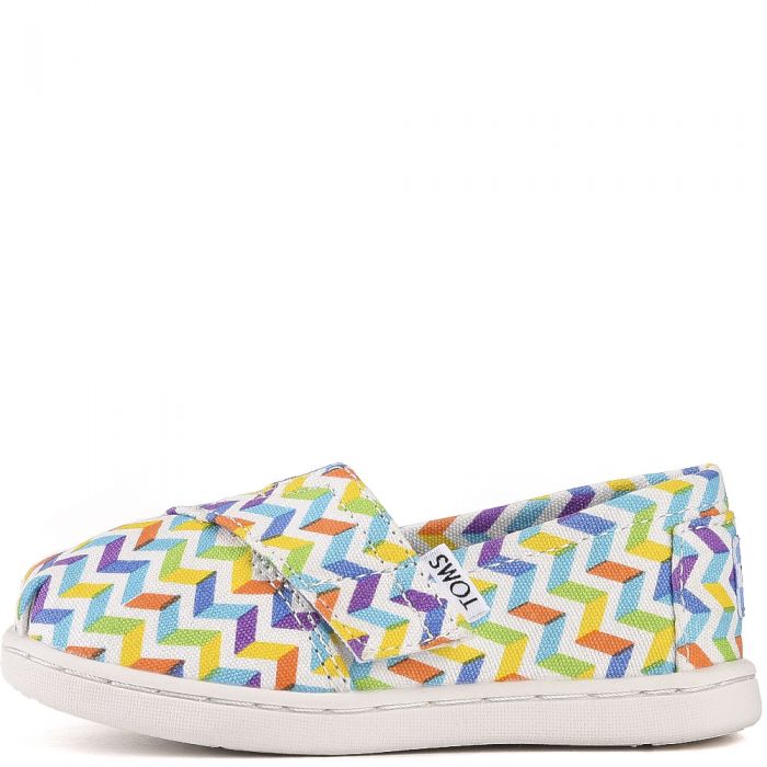 TOMS Tiny Toms: Classic Canvas Chevron Flats 10007419 - Shiekh