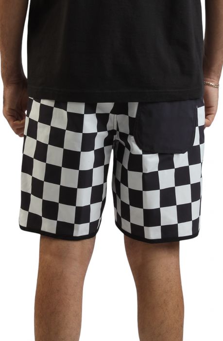 Everride Scalloped 18'' Boardshorts Black/White