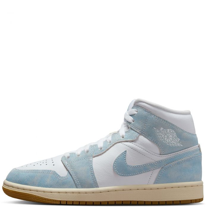 Air Jordan 1 Mid SE White/Worn Blue-Sail-Gum Light Brown