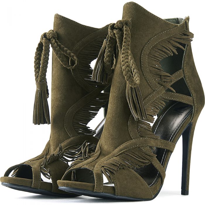 Women's Coins Dropping High Heel Dress Shoe Hunter Green