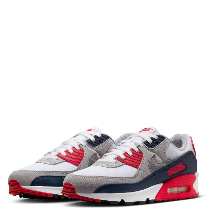 Air Max 90 White/Cool Grey-University Red