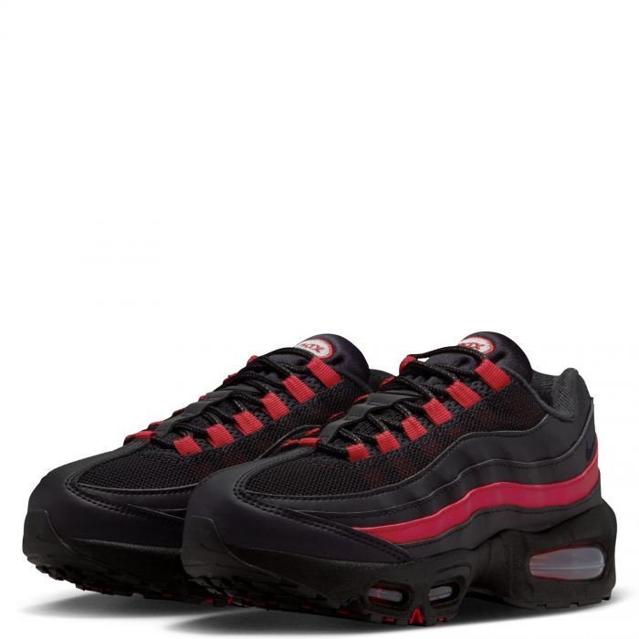 Grade-School Air Max 95 Black/Black-Team Crimson-Wolf Grey