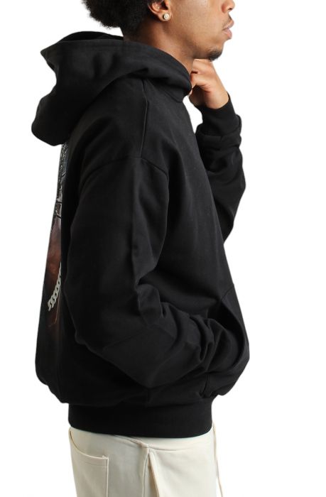 Spike Head Hoodie Black