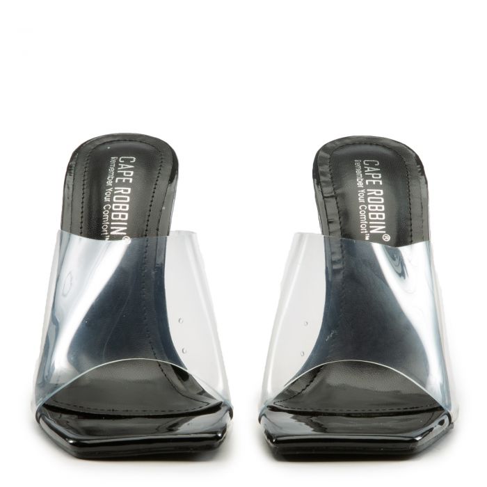 Edna Clear High Heel Black