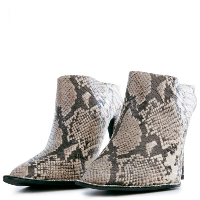 POINTY TOE HEELS  SNAKE/GREY