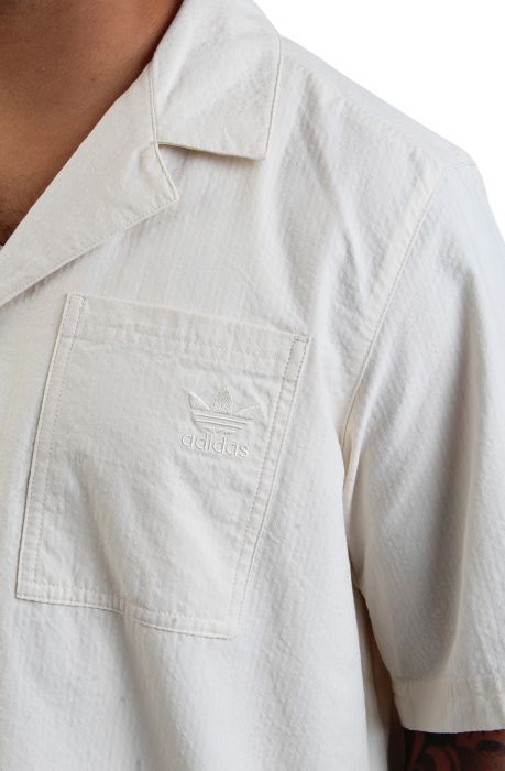 Essentials Seersucker Short Sleeve Shirt Wonder White