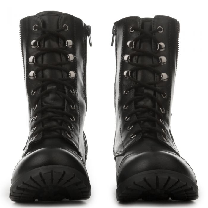 SODA Footer-S Lace-Up Combat Boot FD FOOTER-S/BLACK - Shiekh