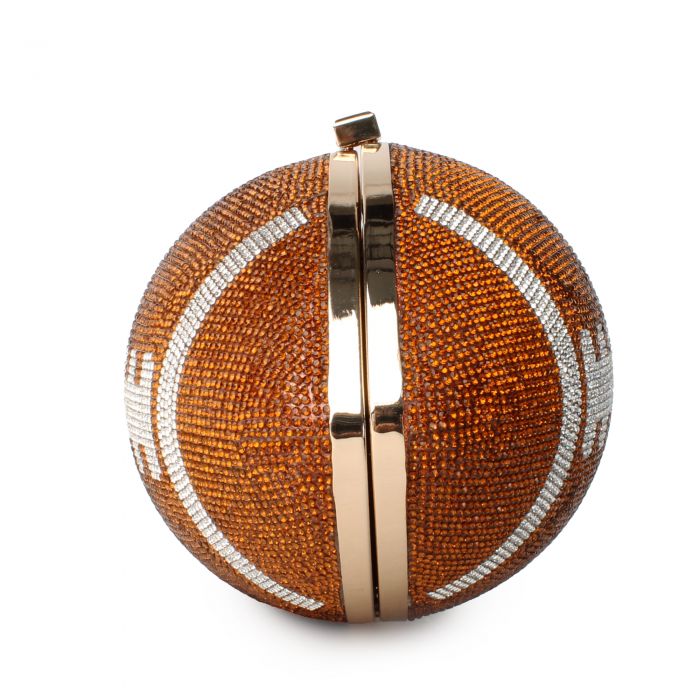 Rhinestone Football Purse  Camel