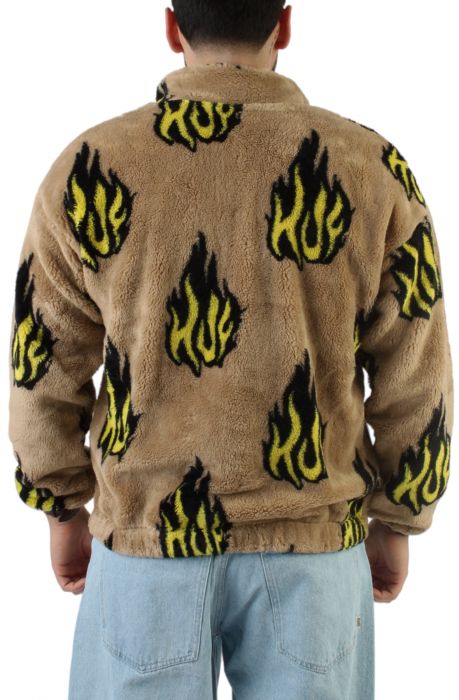 Flamin' Zip Sherpa Fleece Jacket Oatmil