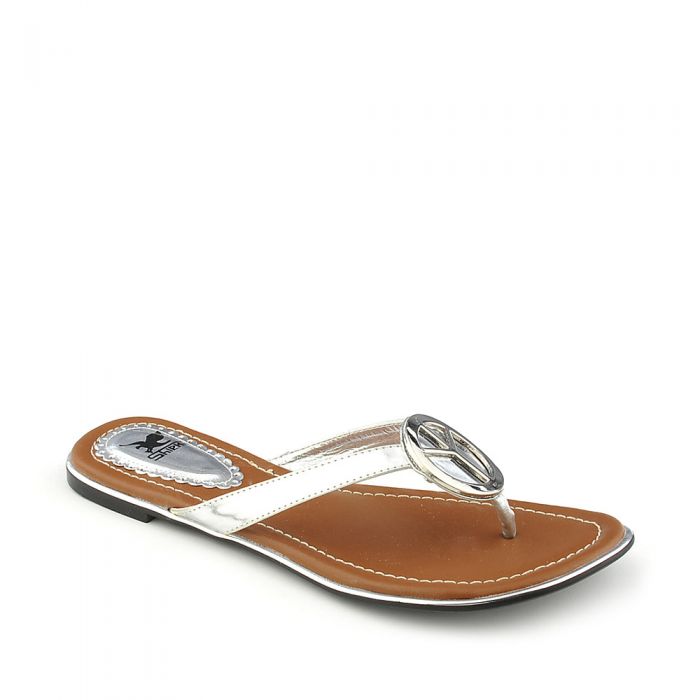 Florinda-10 Thong Flip Flop Sandal Silver Silver