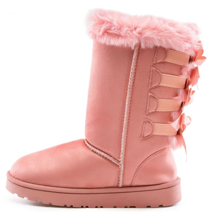 Fur Bootie Mauve Suede