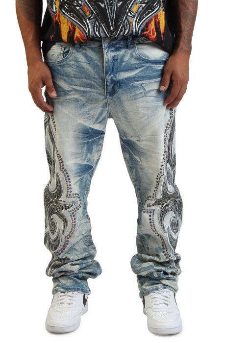 Long Straight Luminous Jeans Lowell Blue