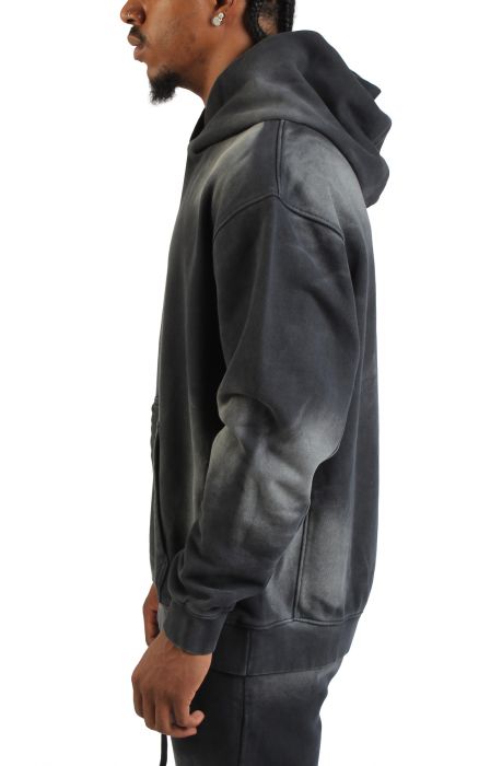 Oversized Crop Hoodie  Acid Black