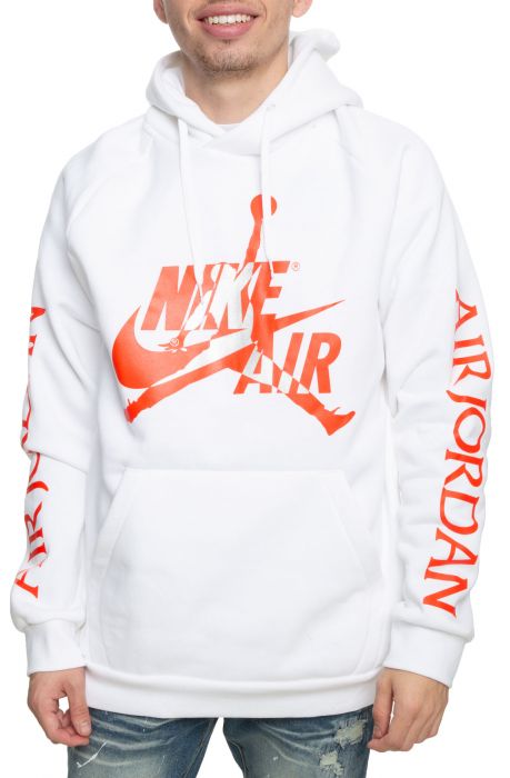 orange and white jordan hoodie