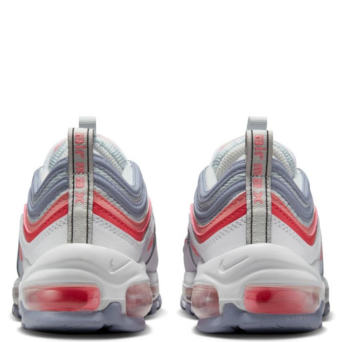 Grade School Air Max 97 WHITE/CORAL CHALK-PHOTON DUST-INDIGO HAZE