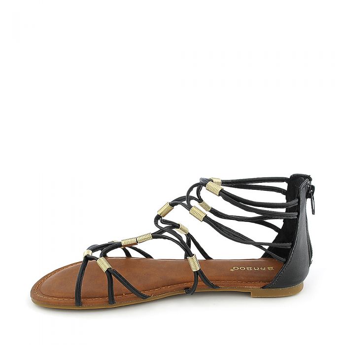 Fifi-01 Flat Sandal Black