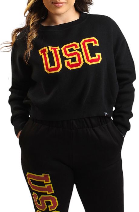 USC KNIT SWEATER  BLACK