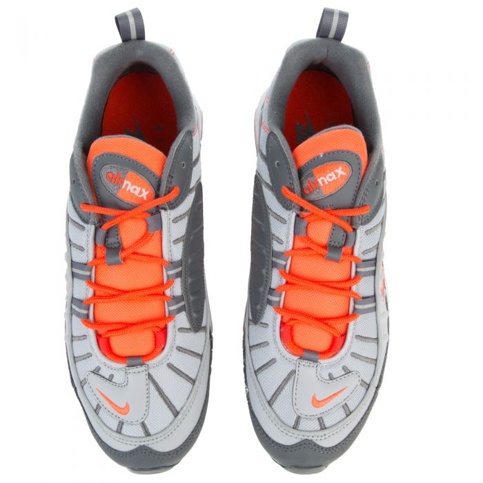 MEN'S NIKE AIR MAX 98 WOLF GREY/DARK GREY/TOTAL CRIMSON