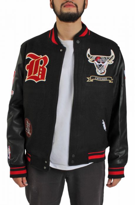 Chicago Bulls Varsity Jacket  Black/Red/Black