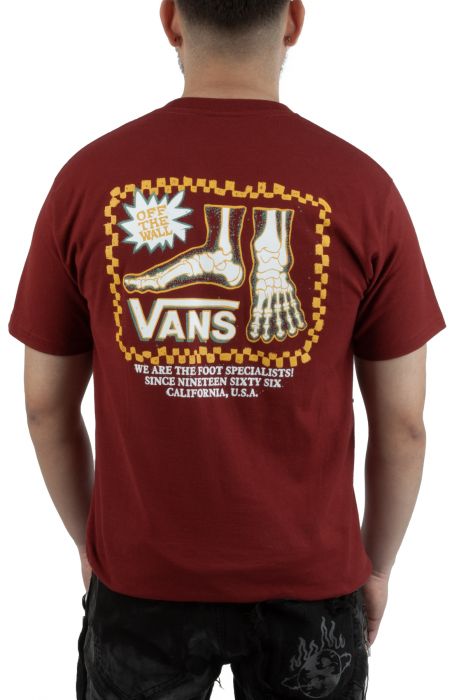 Foot X-Ray Specialist T-Shirt Burgundy