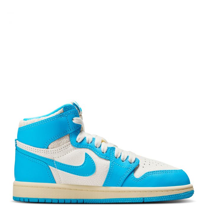 Pre-School Jordan 1 Retro High OG UNC Reimagined Dark Powder Blue/Dark Powder Blue-Sail