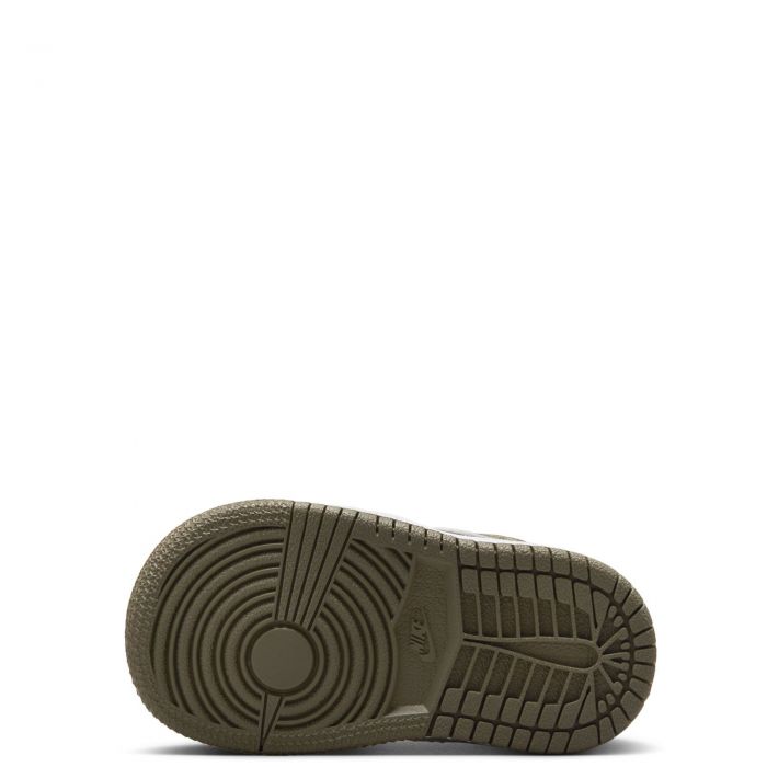 Toddler Jordan 1 Mid Black/White-Medium Olive