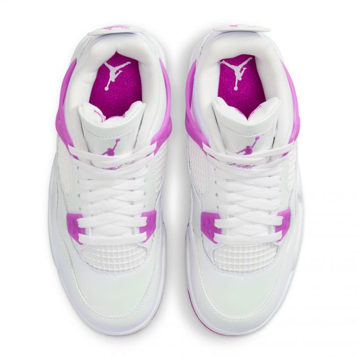 Grade School Air Jordan 4 Retro White/Hyper Violet