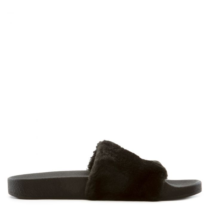 Fur Slides Black