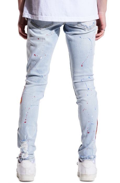 White Patchwork Light Blue