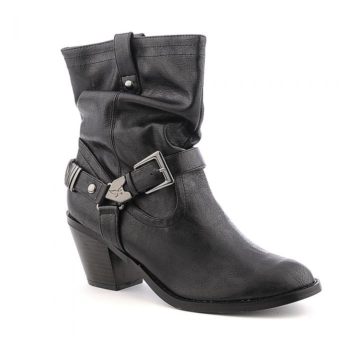 Low-Heel Ankle Boot B-HW1847 Black