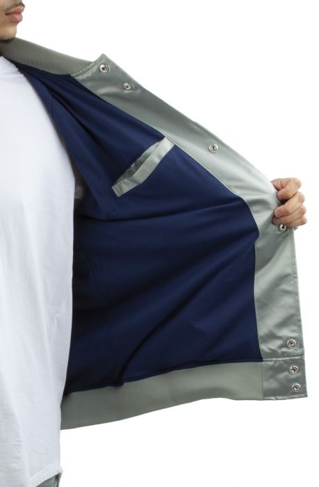 Georgetown University Satin Jacket  Grey