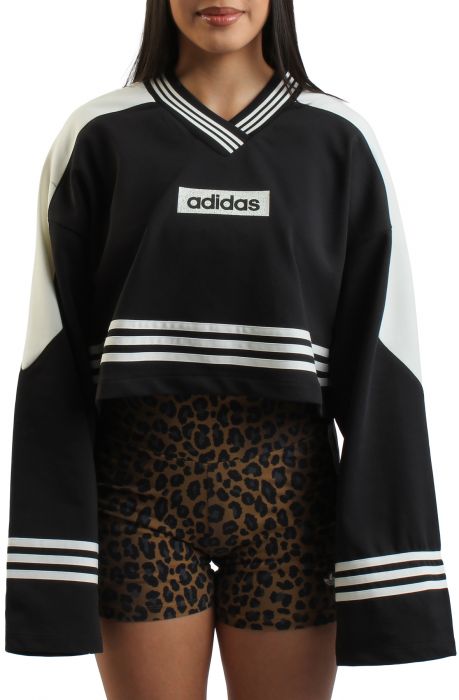 Blocking Crewneck Sweatshirt Black / Off White