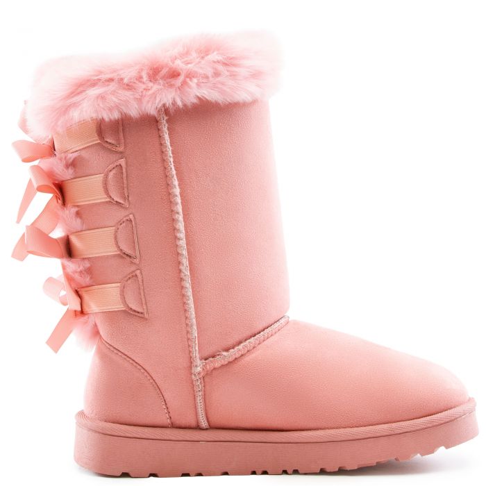 Fur Bootie Mauve Suede