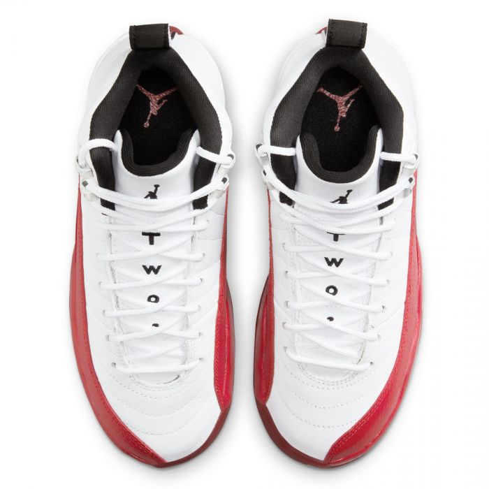 Grade School Air Jordan 12 Retro White/Black-Varsity Red