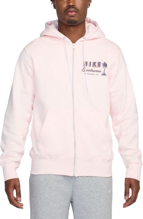  Full-Zip Fleece Hoodie LIGHT SOFT PINK/DARK RAISIN