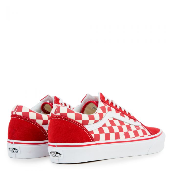 OLD SKOOL CHECKERBOARD RACING RED/WHITE
