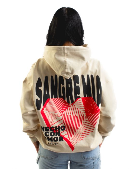 Hecho Con Amor Hoodie Cream