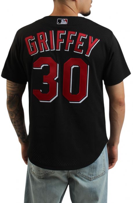 MLB Ken Griffey Jr Cincinnati Reds 2000 Authentic Batting Practice Jersey  Black