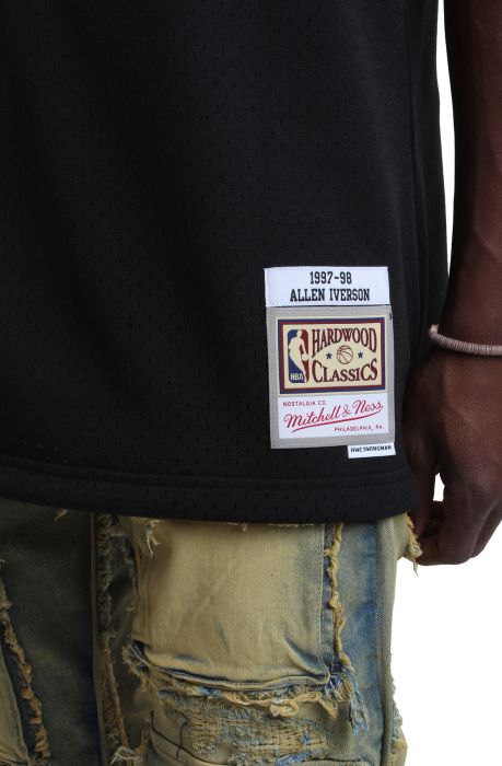 NBA Philadelphia 76ers Allen Iverson 97-98 Swingman Jersey  Black