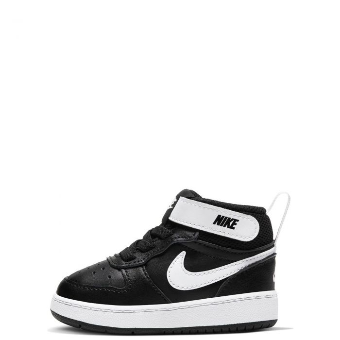 Nike Court Borough Mid 2 (TDV) czarno-biaÅe dzieciÄce [CD7784-010] - butydlamalucha.pl