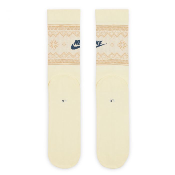 Everyday Essentials Fair Isle Crew Socks  Coconut Milk/Hemp/Armoury Navy