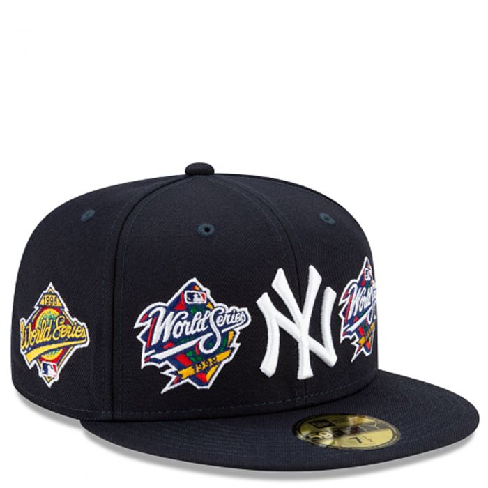 Navy Blue New York Yankees Historic 27X World Series Champions Gray Bottom New Era 59FIFTY Fitted 8