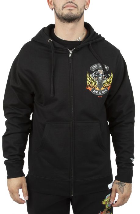 Live To Ape Zip Jacket Black