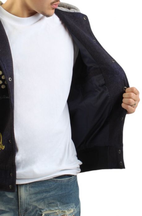 Orwell Letterman Jacket  Black/Grey