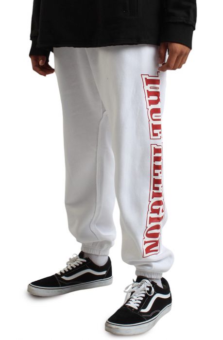 Exaggerated Icon Jogger White