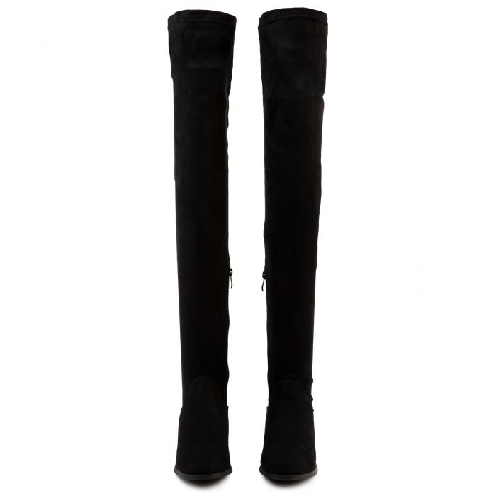 Olympia-20th Over The Knee Boots Black Suede