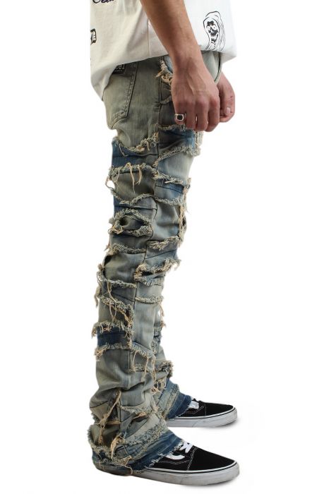 Chaos Stacked Shredded Jean