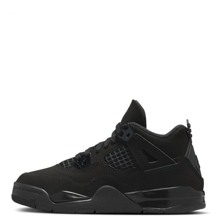 Pre-School Jordan 4 Retro Black Cat  Black